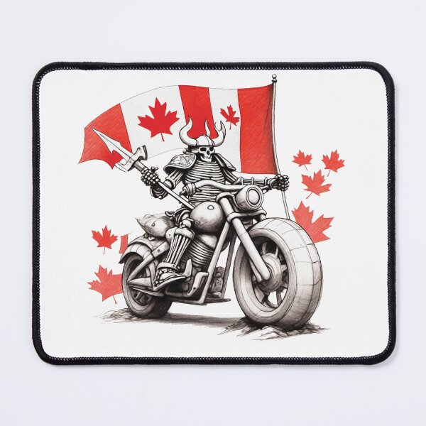 Item preview, Skull in Viking Helmet with Canada flag designed and sold by Elegant Edge.