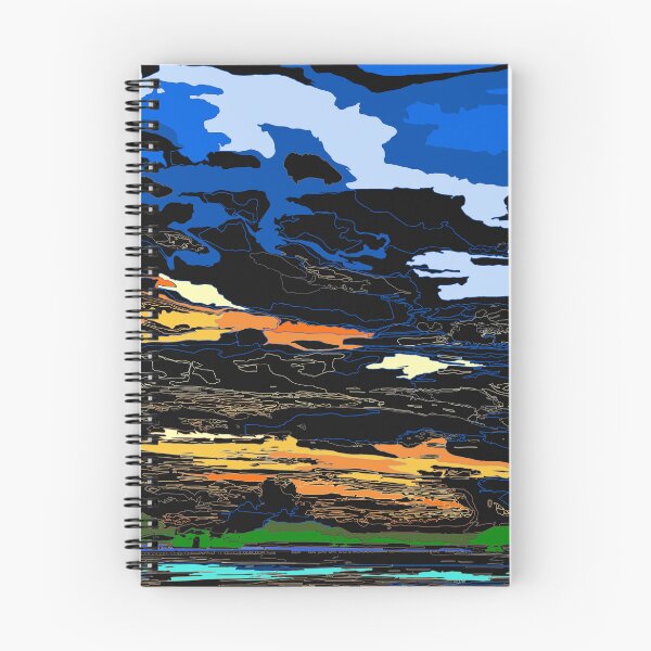 Artikelvorschau, Bunte Linie Retro-Himmel, Sonne und Meer, wunderschön natürlich entworfen und verkauft von BonusSingh.