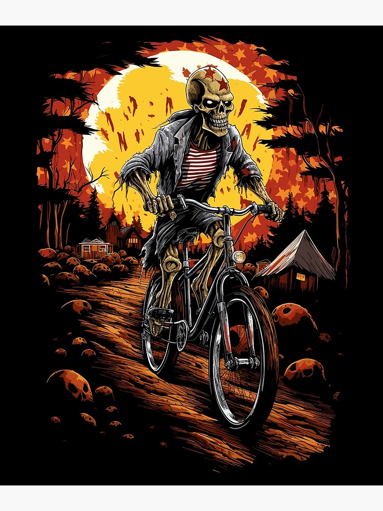 Spooky Halloween Cycling Gear Scary Night Ride Poster for Sale by  NoLimit-Merica