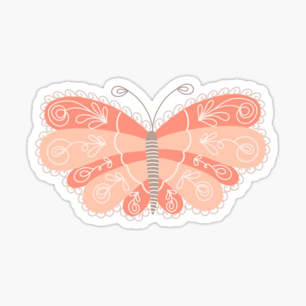 Item preview, Decorative Butterfly in Peach Coral designed and sold by Nicola-Rowe.