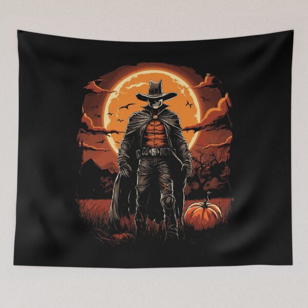 Item preview, Spooky Cowboy Halloween Scary Sheriff Costume designed and sold by NoLimit-Merica.