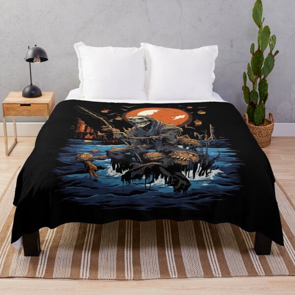Item preview, Haunted Fishing Trip Spooky Halloween Angler designed and sold by NoLimit-Merica.