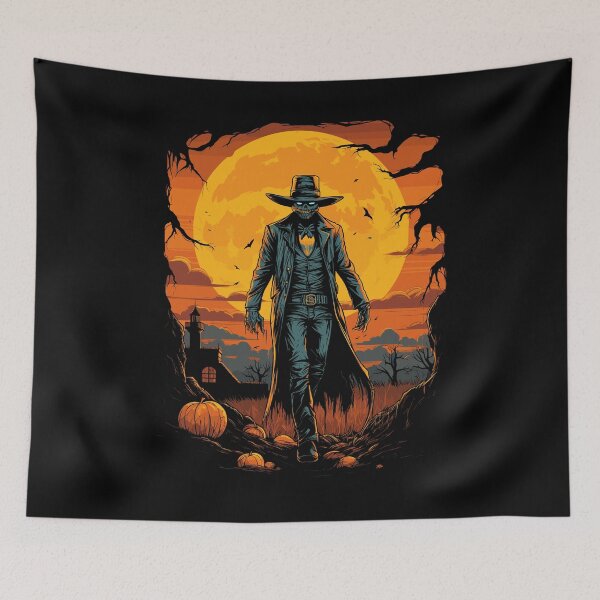 Item preview, Spooky Cowboy Halloween Scary Sheriff Costume designed and sold by NoLimit-Merica.