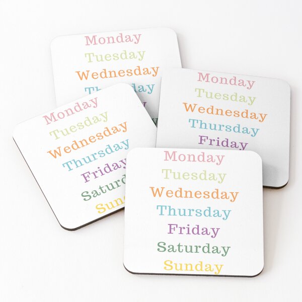 Item preview, English Days of the Week designed and sold by shestiger.