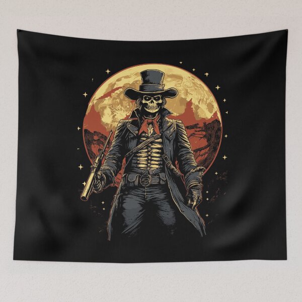 Item preview, Spooky Cowboy Halloween Scary Sheriff Costume designed and sold by NoLimit-Merica.