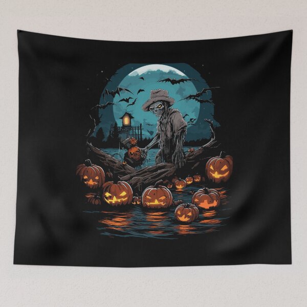 Item preview, Haunted Fishing Trip Spooky Halloween Angler designed and sold by NoLimit-Merica.