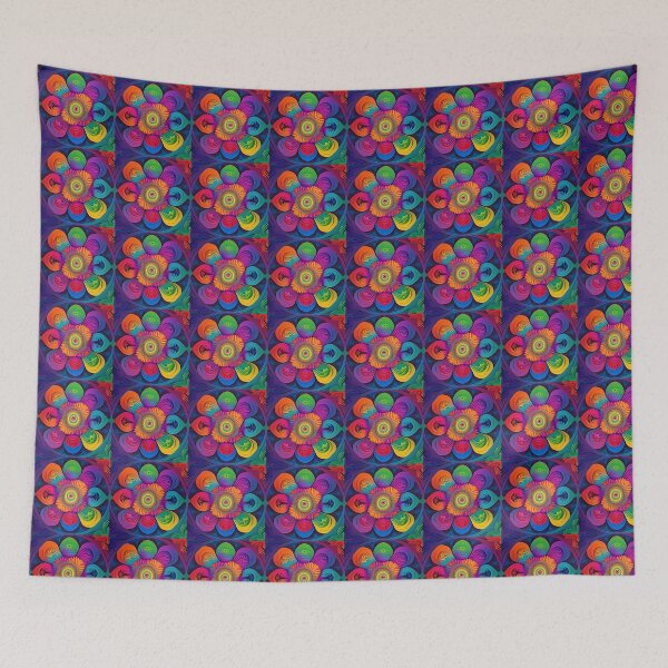 Item preview, psychedelic pattern designed and sold by DRAGONFIASCO.