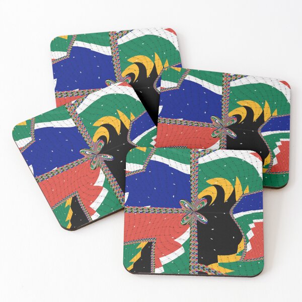 Item preview, Attractive original abstract geometric artwork, inspired by the South African flag in a vintage style. designed and sold by Ralek.