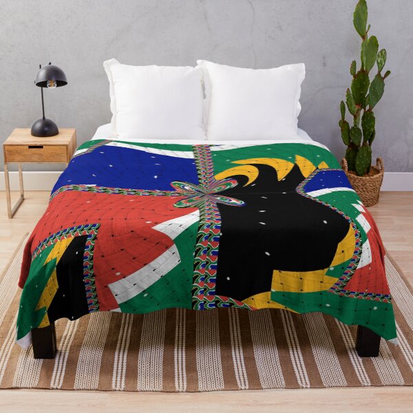Item preview, Attractive original abstract geometric artwork, inspired by the South African flag in a vintage style. designed and sold by Ralek.