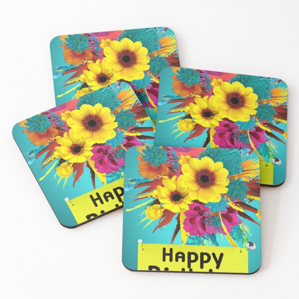 Item preview, Happy Birthday with flowers designed and sold by Photopat.