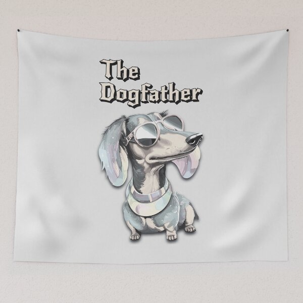 Item preview, The Dogfather Dachshund Dog Doxie Weiner Dog Funny designed and sold by Hic21.