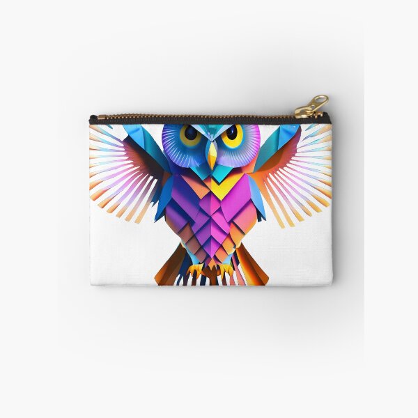 Item preview, Majestic holographic owl 3D paper origami style designed and sold by Urban  Charms.