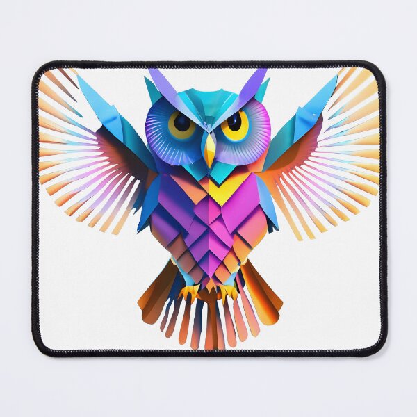 Item preview, Majestic holographic owl 3D paper origami style designed and sold by Urban Charms.