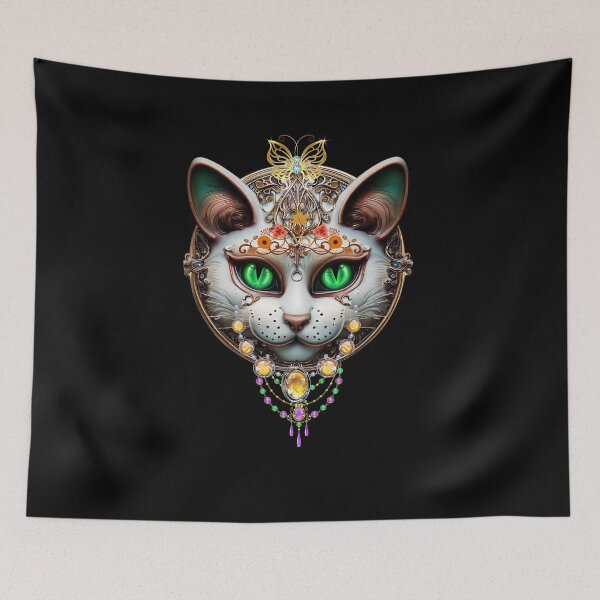 Item preview, Mystical masquerade cat in jewelry designed and sold by GorinART.