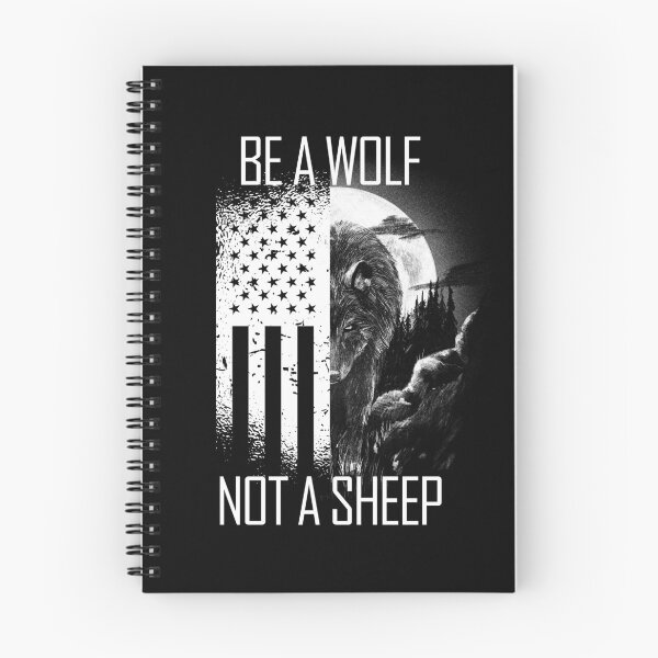 Item preview, Be A Wolf Not A Sheep USA Flag Anti-Woke Be A Wolf Gear designed and sold by DynamicDesign.