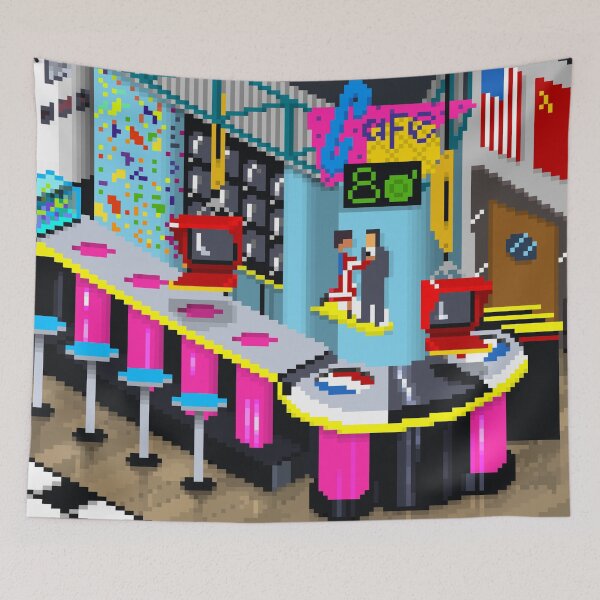 Item preview, 80s Cafe Pixel art designed and sold by liuxpixel.