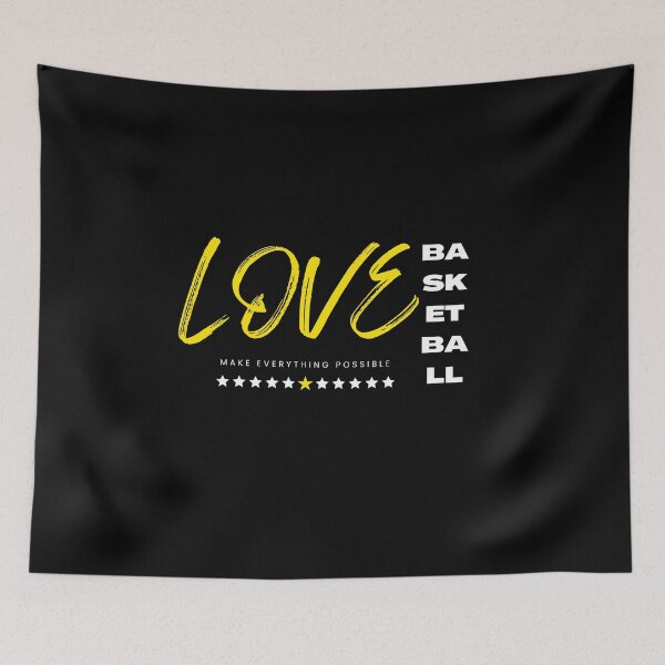 Item preview, Love basketball yellow, make everything possible designed and sold by Grafixfun.