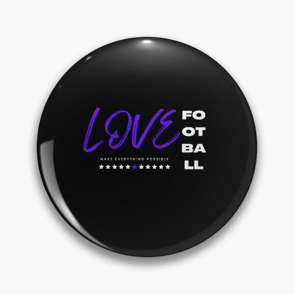 Aperçu de l'œuvre Love football blue créée et vendue par Grafixfun.