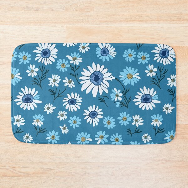 Item preview, Pattern of White Daisies Trying to be Blue designed and sold by BombasticBubble.