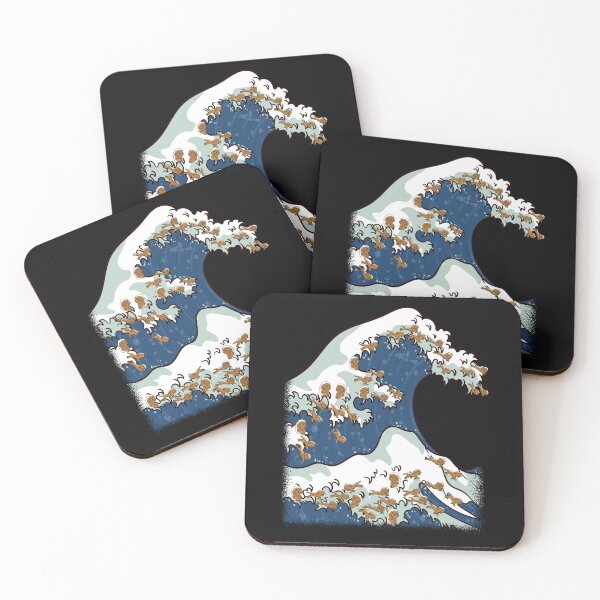 Item preview, The Great Wave off Kanagawa Poodle Art designed and sold by Click-Like.