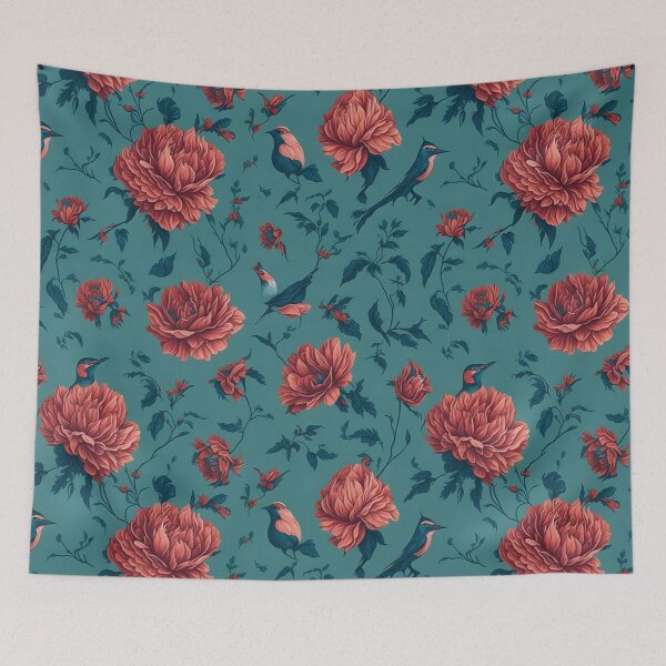 Item preview, Floral Bliss with Feathery Friends designed and sold by kn-clothing.