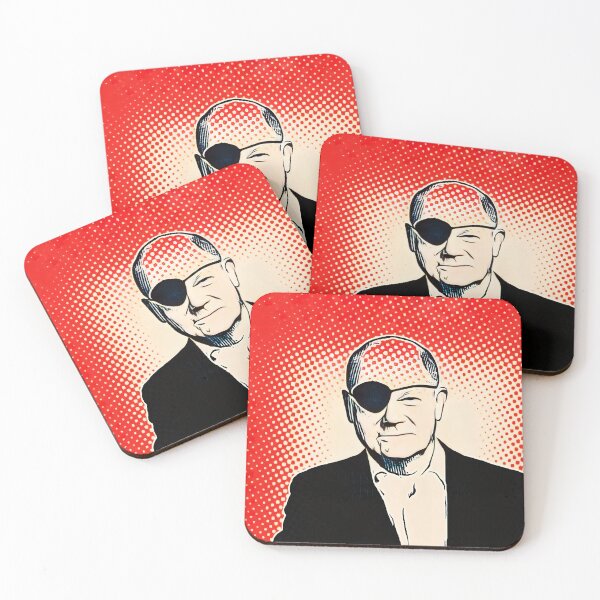 Item preview, Chancellor Olaf Scholz Pirate Eye Patch PopArt Meme designed and sold by LessStressNerd.