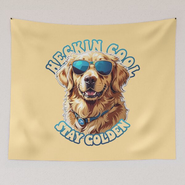 Item preview, "Heckin Cool, Stay Golden" Golden Retriever designed and sold by FuroAI.