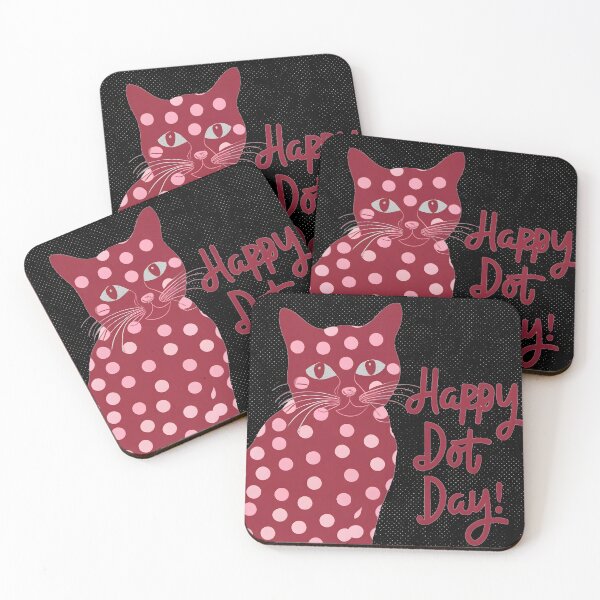 Item preview, Colorful cat made of dots International Dot Day designed and sold by GalaxyGraffiti.