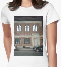 Arch, New York, Manhattan, Brooklyn, New York City, architecture, street, building, tree, car,   Women's Fitted T-Shirt