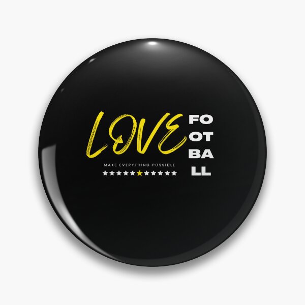 Aperçu de l'œuvre Love football yellow créée et vendue par Grafixfun.