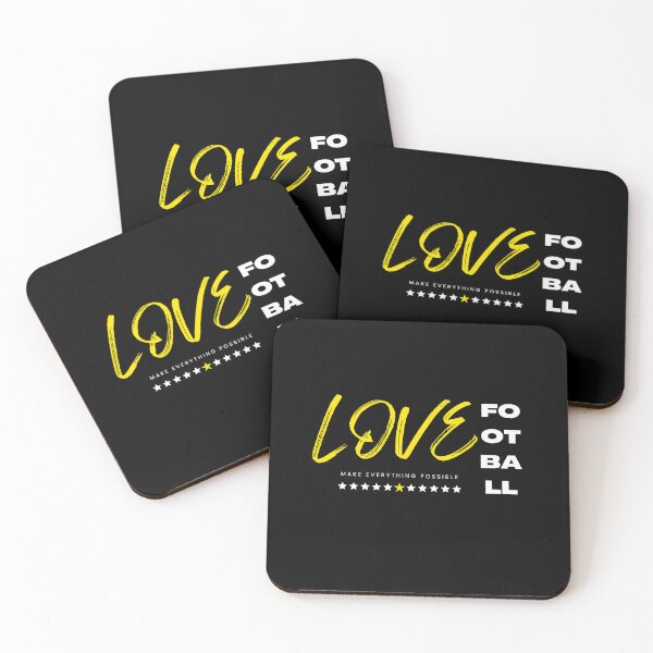 Item preview, Love football yellow designed and sold by Grafixfun.