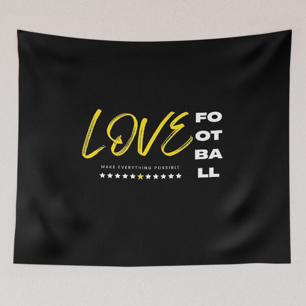 Item preview, Love football yellow designed and sold by Grafixfun.
