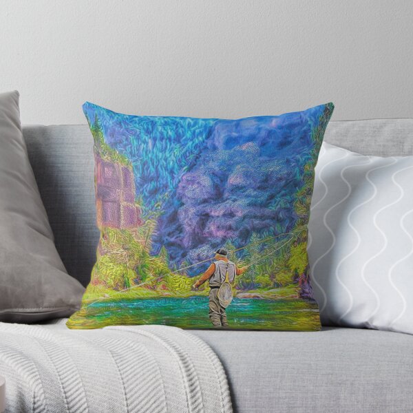 Fly fishing cheap throw pillows