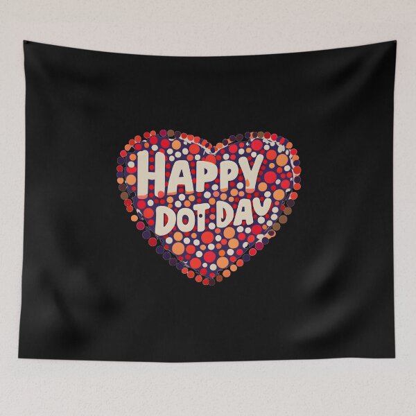 Item preview,  Colorful heart made of dots International Dot Day designed and sold by GalaxyGraffiti.
