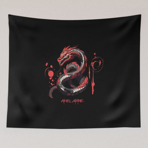 Item preview, Red and white tribal dragon, Akelarre designed and sold by tarod7.