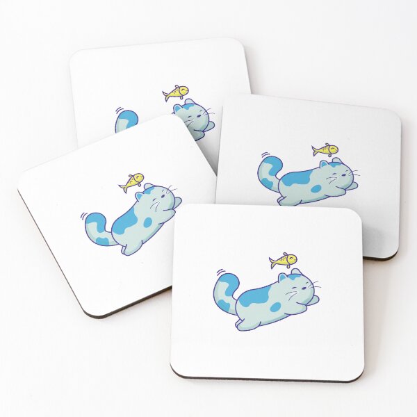 Aperçu de l'œuvre Joyeux joli minou mignon avec du poisson, Kittycat, Cat Miaw, best-seller créée et vendue par roisud.