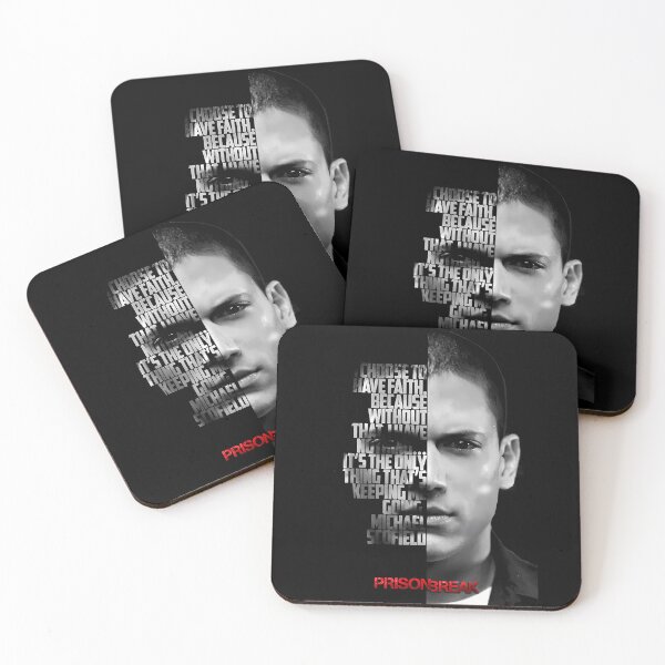 Item preview, Black and white Michael Scofield, Prison Break quote. designed and sold by LavaAryana.
