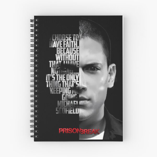 Item preview, Black and white Michael Scofield, Prison Break quote. designed and sold by LavaAryana.