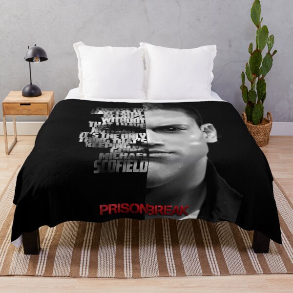 Item preview, Black and white Michael Scofield, Prison Break quote. designed and sold by LavaAryana.