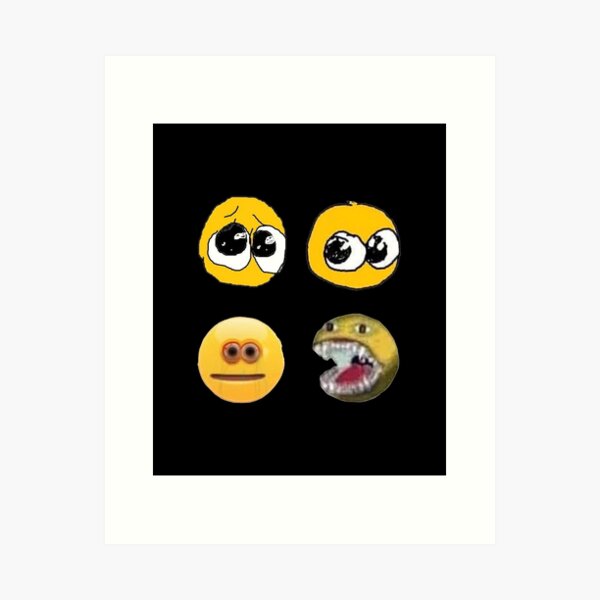 Cursed Stressed Emoji Sticker for Sale by LLFits