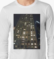 Metropolitan area, New York, Manhattan, Brooklyn, New York City, architecture, street, building, tree, car,   Long Sleeve T-Shirt