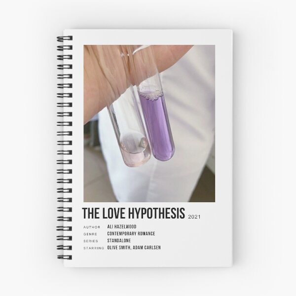 Item preview, the love hypothesis Ali Hazelwood book poster  designed and sold by catdiasart.