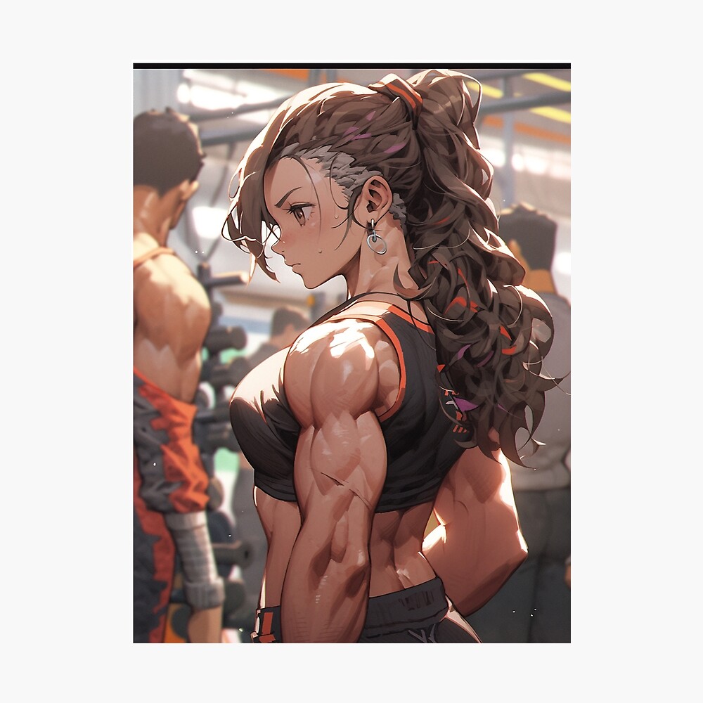 Muscular Anime Girl Image, Anime Style Body Builder Girl, High Quality AI  Images