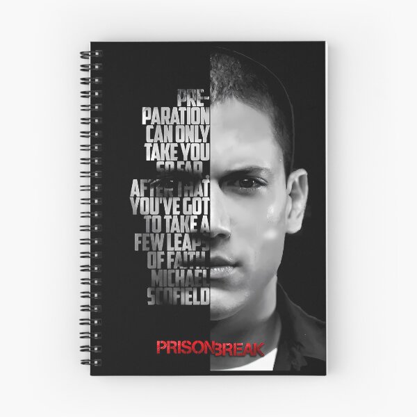 Item preview, Black and white Michael Scofield, Prison Break quote. designed and sold by LavaAryana.