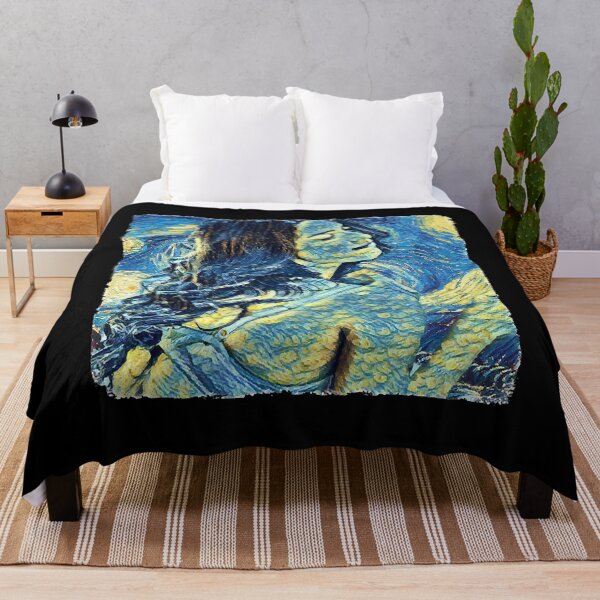 Vista previa del artículo con la obra «Hermosa chica estilo Van Gogh», diseñado y vendido por ElenaDenesik.