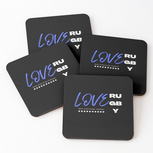 Aperçu de l'œuvre Love rugby blue, make everything possible créée et vendue par Grafixfun.
