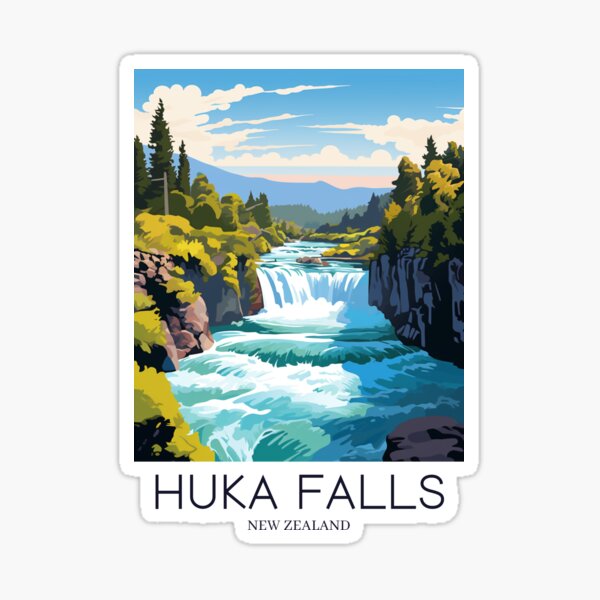 Item preview, Ein Pop-Art-Reisedruck der Huka Falls – Neuseeland designed and sold by StudioRedKoala.