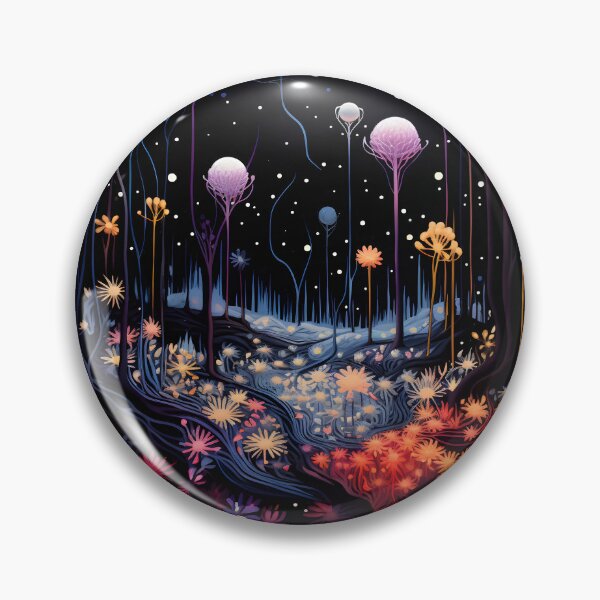 Item preview, Fairy Cosmic Landscape of Flowers and Space Sky with Shining Stars designed and sold by Je-we.