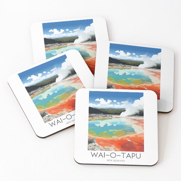 Item preview, A Pop Art Travel Print of Wai-O-Tapu Thermal - New Zealand designed and sold by StudioRedKoala.