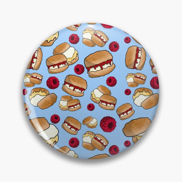 Item preview, Scones Pattern (Light Blue) designed and sold by honeybeepaper.